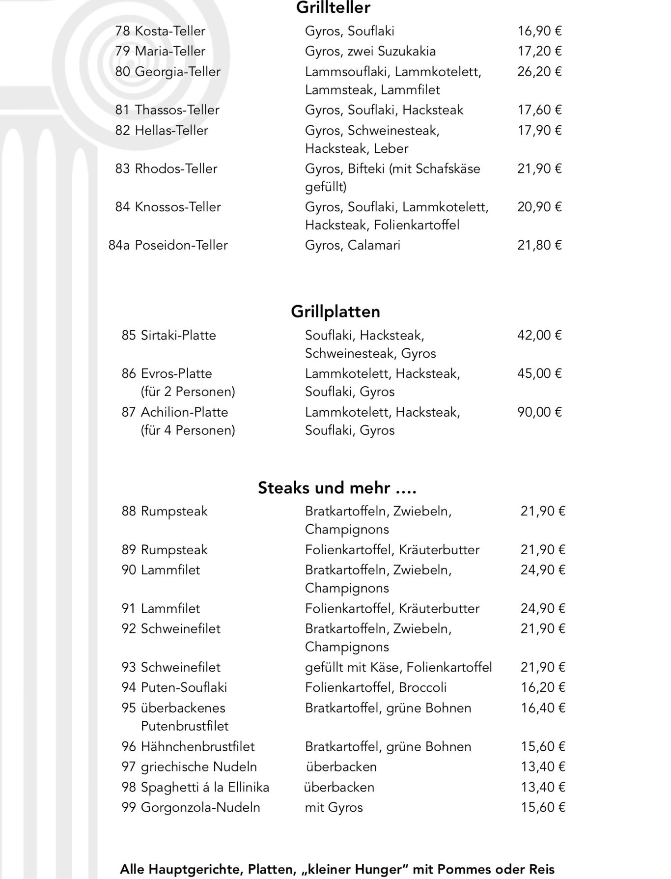 Speisekarte 3